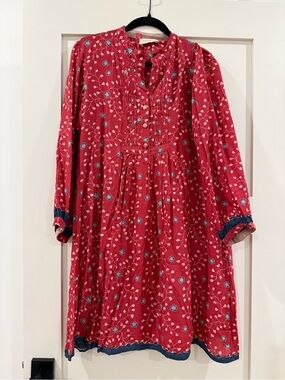 NWOT Natalie Martin Women’s Red Floral Long-Sleeve Dress